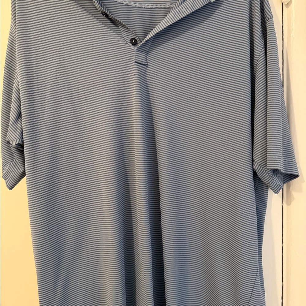 FootJoy Men's Navy Striped Polo Shirt